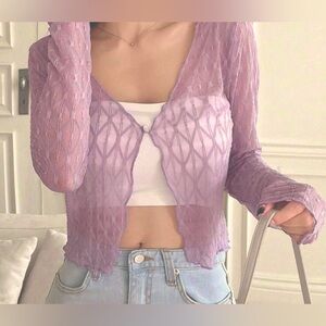 💜🌙 purple lace cardigan shrug - 90s Whimsigoth - fairycore 🌙💜 size M/L